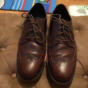 Cole Haan Grand O.S. Mens Size 8 M Brown Leather Dress Wing Tip Lace Up Shoes